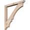 Ekena Millwork Balboa Traditional Smooth Bracket w/ Offset Brace, Douglas Fir, 5 1/2"W x 48"D x 48"H BKT0604X48X48BOA01SDF - alternate 1